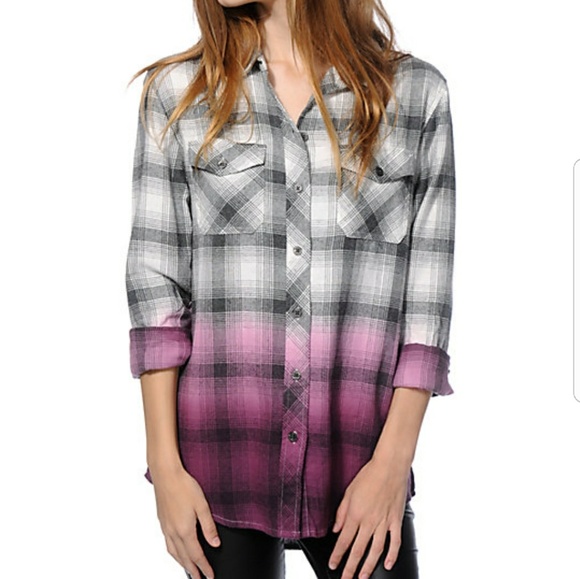 Empyre Tops - Empyre • Dip Dye Flannel